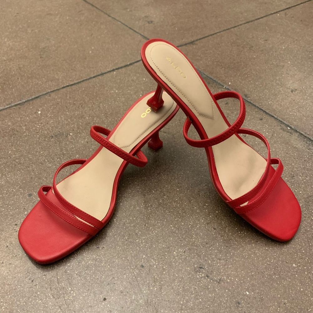 Red Strappy Aldo Shoes size 9
